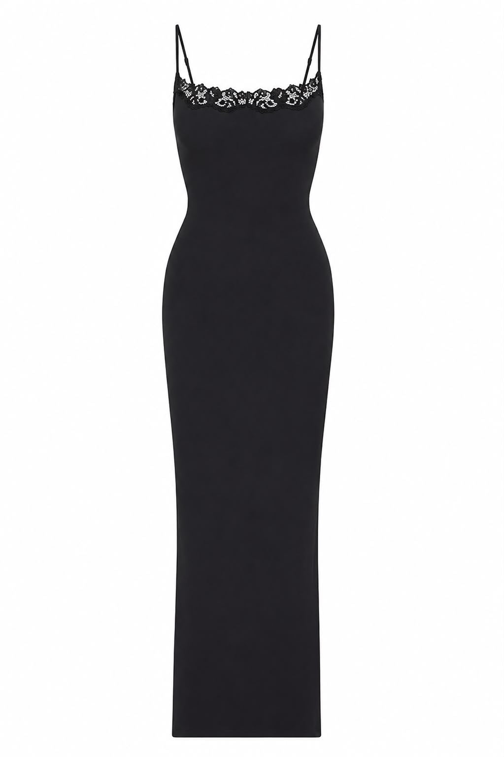 LONG LACE SCULPT DRESS